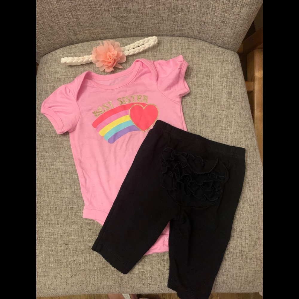 🌈 Baby Onesie & Leggings 🌈🦄 0-3Months